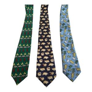 Set of Three Animal Print Ties